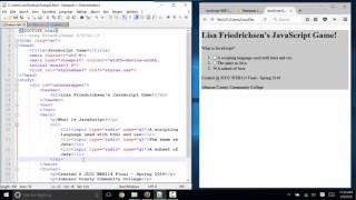 JavaScript final project part 2 of 3 - Lisa Friedrichsen