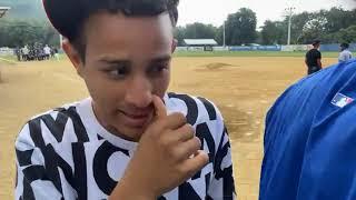 Primer juego del primer Clásico Carlos Espinal de béisbol infantil.