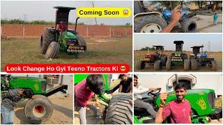 Front tyre ￼￼￼install ￼करे आज  New holland 3630 के Monster tank और ￼Swaraj 855 के भी change कर दिये