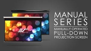  Elite Screens Manual Series - Manually Operated Pull-Down Projection Screen