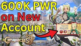 New Account to 600K PWR 100% F2P! Summoners War Chronicles