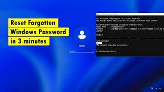 Reset Forgotten Windows 11/10 password in 3 minutes