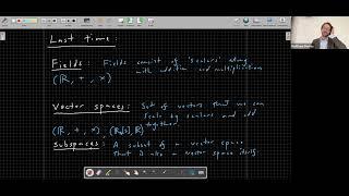 CE 397: Control Theory (2023), Lecture 13: Linear independence, span, bases, norms, inner products