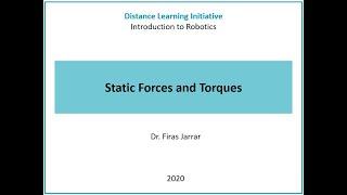 Static Forces and Torques