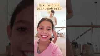 how to do a back hand spring