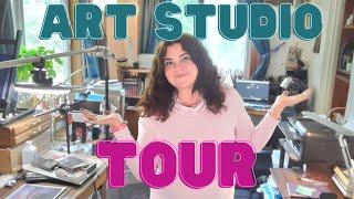 Every Art Supply I Own & How I Organize them! Art Studio Tour!