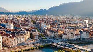 【4K HDR】Morning Walk in Grenoble, France ('the capital of the Alps')