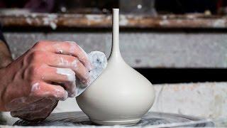 Throwing a Small Porcelain Bottle - Matt Horne Pottery
