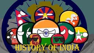 History of India in countryballs(Inaccurate)