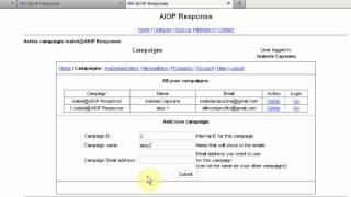 AIOP Response  Autoresponder -  How to create  and edit Campaigns