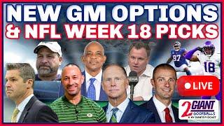 Giants Potential  GM Candidates & NFL Week 18 Picks