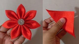 DIY: New Design Fabric Flower Making, in Just 3 minutes | Flower Making How to Make a cloth Flower