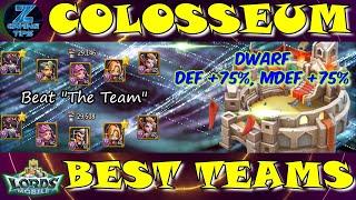 Best Colosseum Teams (Dwarf, DEF +75%, MDEF +75%) - Part 1 | Lords Mobile