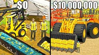 I SPENT 365 DAYS BUILDING A GOLD MINE FROM $0 TO $10,000,000!