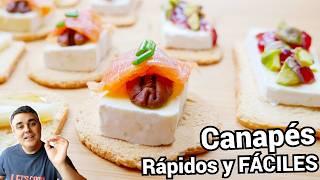 Los 9 APERITIVOS para NAVIDAD más Ricos y Fáciles (en 5 minutos CANAPÉS)