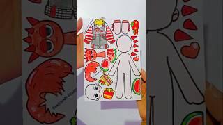 Sprunki Baby️ Raddy  #sticker #drawing Game #sprunkiincredibox #paperdiy #papercraft #shorts