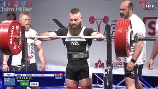 Brett Gibbs - 830.5kg 1st Place 83kg - IPF World Classic Powerlifting Championships 2018