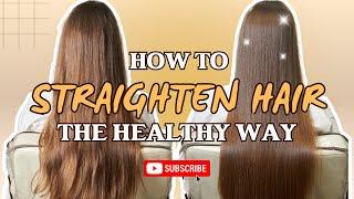 HOW TO STRAIGHTEN YOUR HAIR THE HEALTHY WAY #haircare #hair #hairtreatment #keratin #shorts