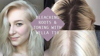 HOW TO BLEACH ROOTS + TONE with WELLA T10 (AT HOME)