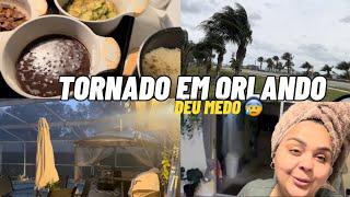 TORNADO  EM ORLANDO 2024 | JULIA E MARIDO FICARAM PRESO NO TRABALHO| JANTAR DELÍCIOSO| 2 DIA CONOSCO