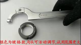 Adjustable Square and Pin Hook Spanner