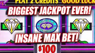 HIGH LIMIT DOUBLE DIAMOND MASSIVE JACKPOT WIN  SLOT MACHINE JACKPOT HANDPAY