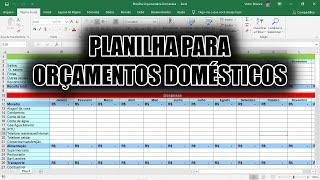 Planilha para Controle de Orçamento Doméstico (CONTROLE PESSOAL)