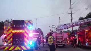 House Fire with Live Power-lines