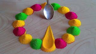 #1694 Satisfying video | Sand art | Navratri rangoli designs | Diwali rangoli design