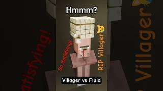 Minecraft Villager vs 3D Fluid Simulations in Blender #Blender #minecraft #satisfying