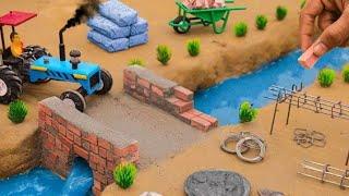 diy mini truck making bricks and home pipe bridge construction ‪@sanocreator‬