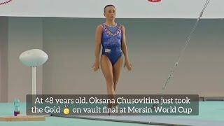 Oksana Chusovitina wins  Vault Title at 48 years old - Mersin World Cup 2023