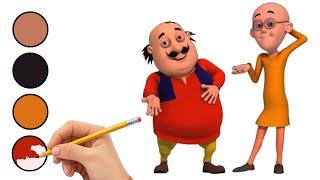 Drawing & Coloring Motu Patlu   #11