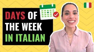 Basic Italian Words  Days of the week in Italian | Quick Italian