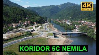 Koridor 5C Nemila  Autoput pored rijeke Bosne. Snimak u niskom letu.