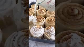 TikTok Cinnamon Rolls (Homemade with Heavy Cream) - Recipe link in comments!