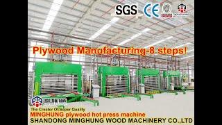 How Plywood made in Factory? Plywood manufacturing process -(China best Plywood making machine)