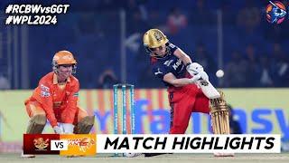 RCB vs GG 13th Match WPL 2024 Highlights | Women IPL Highlights 2024 | Cricket wpl 2024 highlights