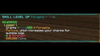 how to get foraging 50 EZ (hypixel skyblock)