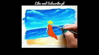 Easy Girl Acrylic Painting Tutorial @Art with Deepti