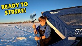 Spear Fishing Northern Pike | Ice Fishing Adventure in Alaska