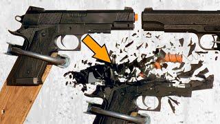 Airsoft Guns vs Real Guns - Minimal Editing Version (50,000fps Phantom High Speed)
