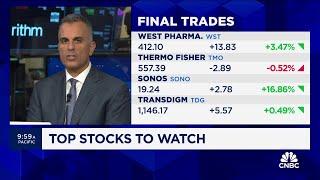 Final Trades: West Pharma, Sonos, Thermo Fisher and TransDigm