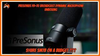 PreSonus PD-70 Broadcast Dynamic Microphone unboxing - Shure SM7B on a budget?