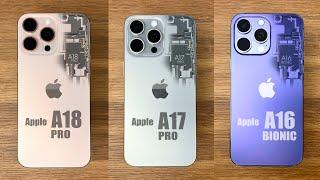 iPhone 16 Pro vs 15 Pro vs 14 Pro SPEED Test | A18 Pro vs A17 Pro vs A16 Bionic!