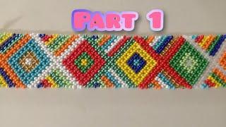 Part 1 of 4 beaded Zulu diamond pattern