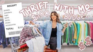 THRIFTING OUTFITS on a $100 BUDGET! *this is what $100 gets you at a thrift store*