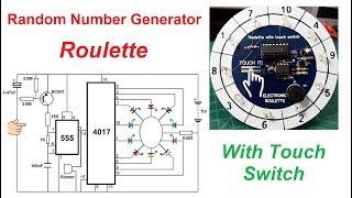 Random Number Generator Circuit With 10 LEDs Roulette