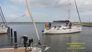 Hafenmanöver-Training: Vorbildliches Anlegemanöver durch Segelkameradschaft Unterbacher See