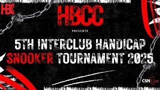 TABLE 3 - 6TH MAR'25 - HBCC 5TH INTERCLUB HANDICAP SNOOKER TOURNAMENT 2025.